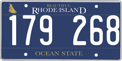 RI license plate 179268