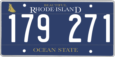 RI license plate 179271