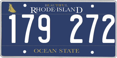 RI license plate 179272