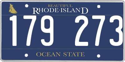 RI license plate 179273