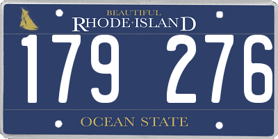 RI license plate 179276