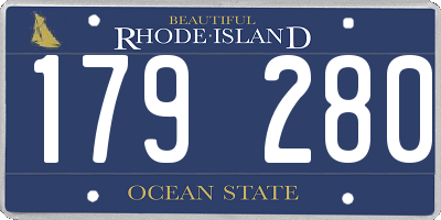 RI license plate 179280