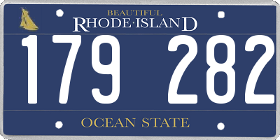 RI license plate 179282