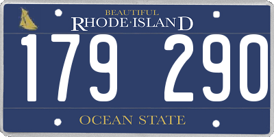RI license plate 179290