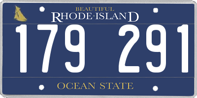 RI license plate 179291