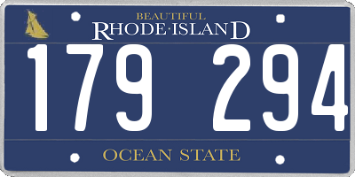 RI license plate 179294
