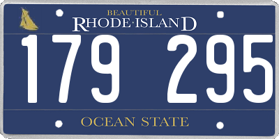 RI license plate 179295