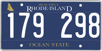 RI license plate 179298