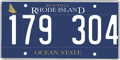 RI license plate 179304