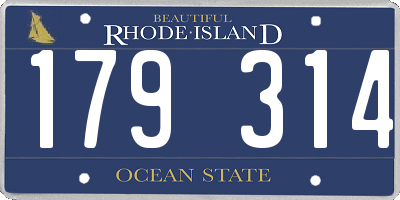 RI license plate 179314