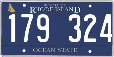 RI license plate 179324