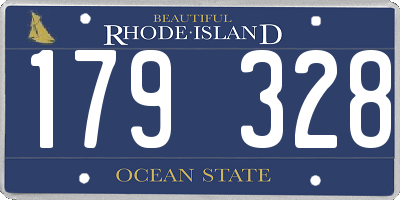 RI license plate 179328