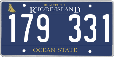 RI license plate 179331