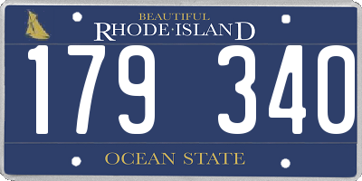 RI license plate 179340