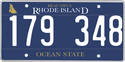 RI license plate 179348