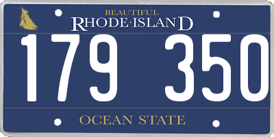 RI license plate 179350