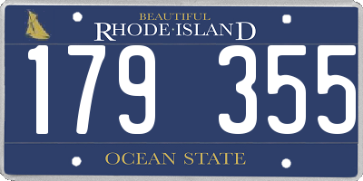 RI license plate 179355