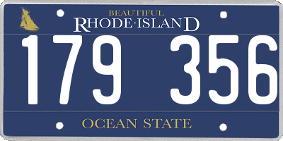 RI license plate 179356