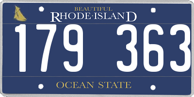 RI license plate 179363