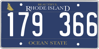 RI license plate 179366