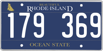 RI license plate 179369