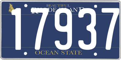 RI license plate 17937