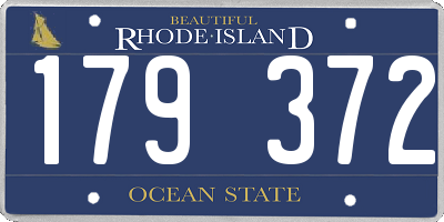 RI license plate 179372