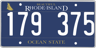 RI license plate 179375