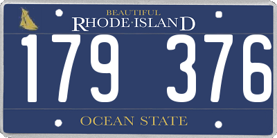 RI license plate 179376