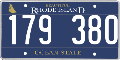 RI license plate 179380