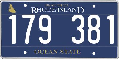RI license plate 179381