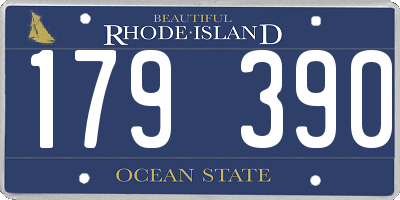 RI license plate 179390