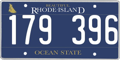 RI license plate 179396