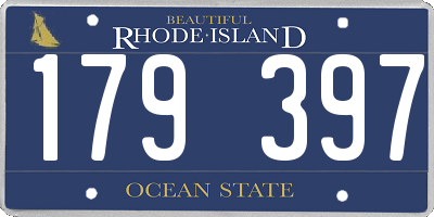 RI license plate 179397
