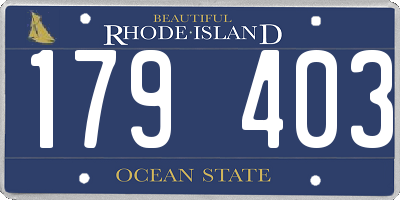 RI license plate 179403