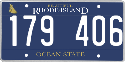 RI license plate 179406