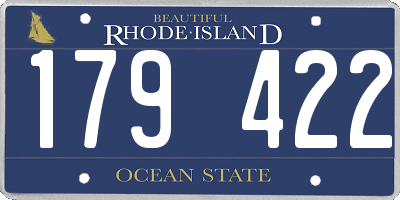 RI license plate 179422