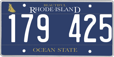 RI license plate 179425
