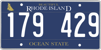 RI license plate 179429
