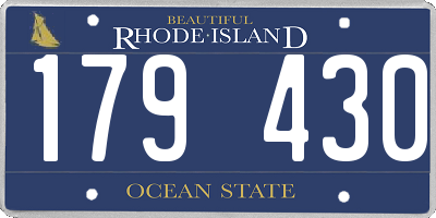 RI license plate 179430