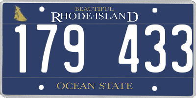 RI license plate 179433