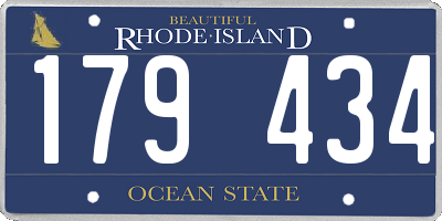 RI license plate 179434