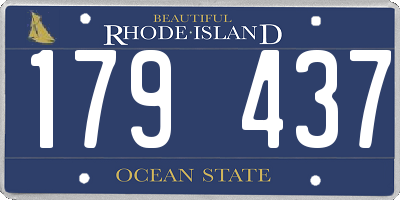 RI license plate 179437