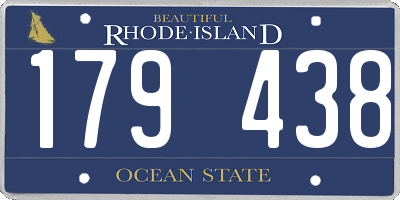 RI license plate 179438