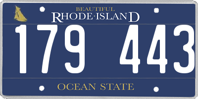 RI license plate 179443
