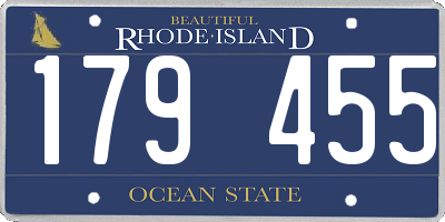 RI license plate 179455