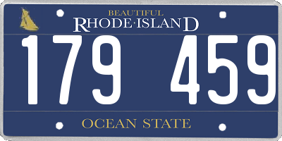 RI license plate 179459