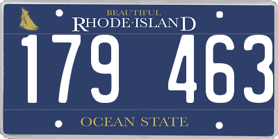 RI license plate 179463