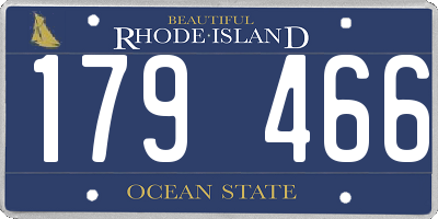 RI license plate 179466