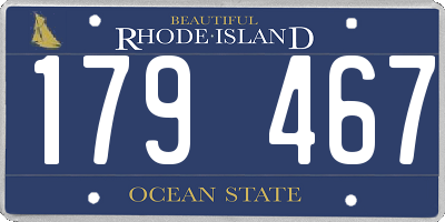RI license plate 179467